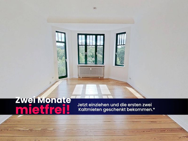 **2 KALTMIETEN GESCHENKT** Wundervolle 5-Zimmer-Altbauwohnung mit 2 BALKONEN und Einbauküche in d...